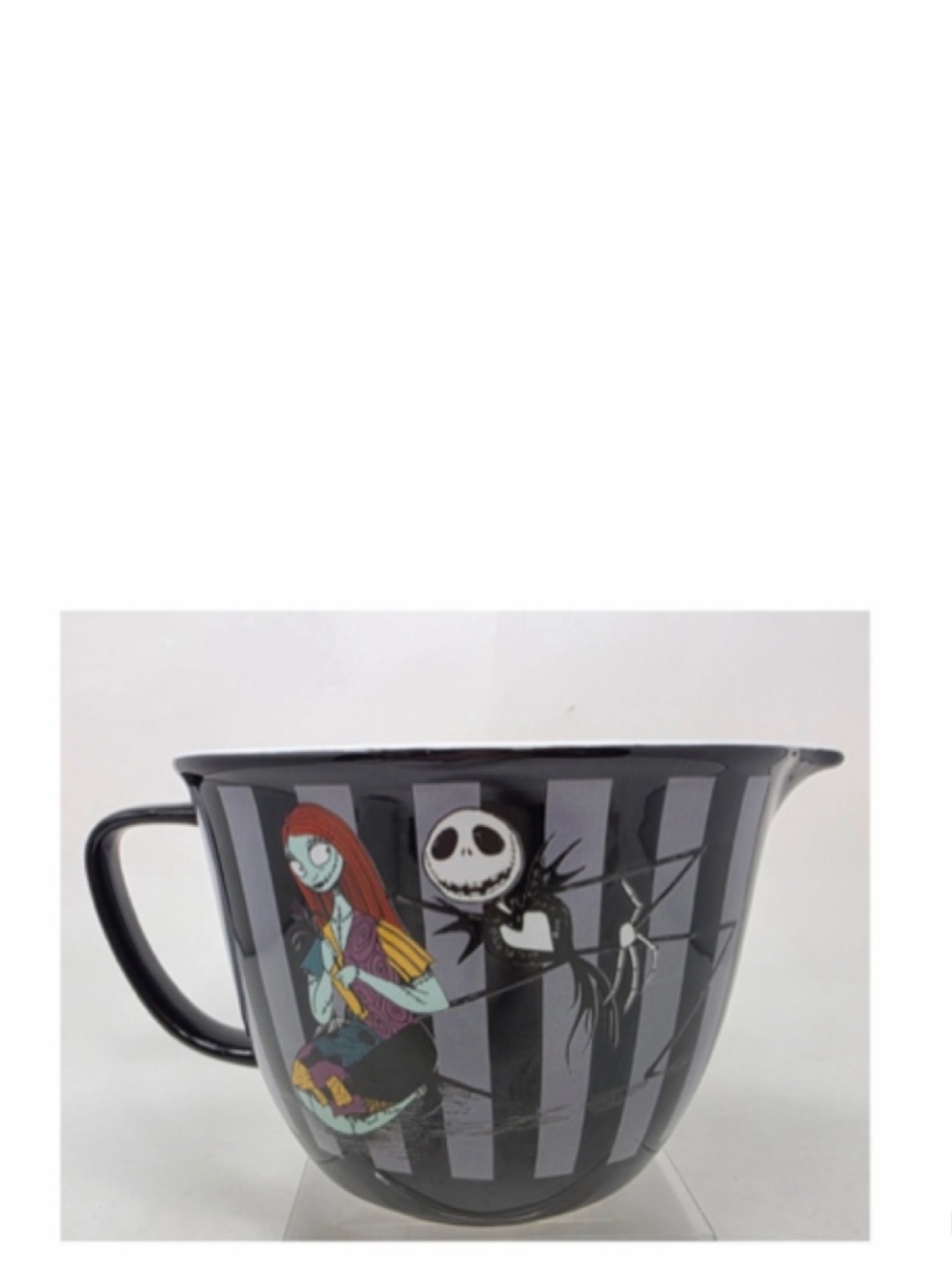 NEW Disney Nightmare Before Christmas Jack Sally Ceramic Mixing Batter Bowl